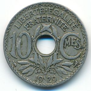 Франция, 10 сентим (1929 г.)