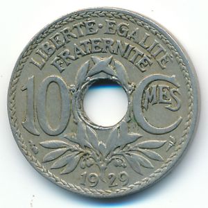 France, 10 centimes, 1929