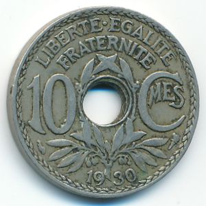 France, 10 centimes, 1930
