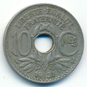 France, 10 centimes, 1931