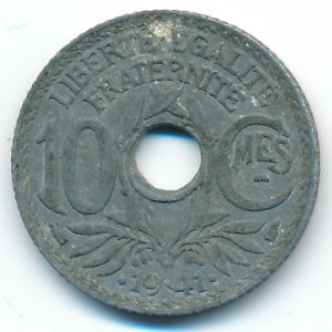 Франция, 10 сентим (1941 г.)