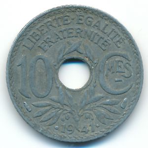 Франция, 10 сентим (1941 г.)