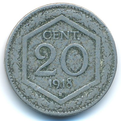 Италия, 20 чентезимо (1918 г.)