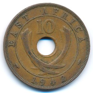 East Africa, 10 cents, 1942