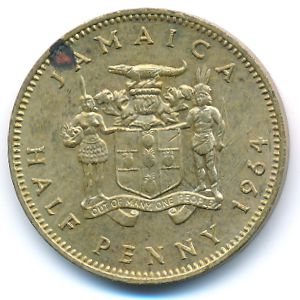 Jamaica, 1/2 penny, 1964