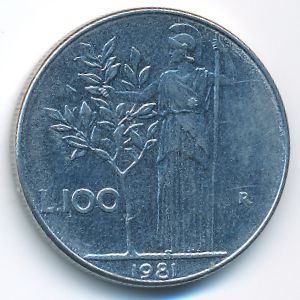 Италия, 100 лир (1981 г.)