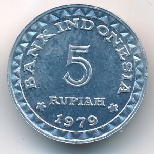 Indonesia, 5 rupiah, 1979