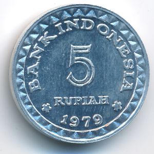 Indonesia, 5 rupiah, 1979