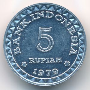 Indonesia, 5 rupiah, 1979