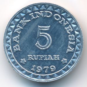 Indonesia, 5 rupiah, 1979