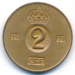 Швеция, 2 эре (1971 г.)
