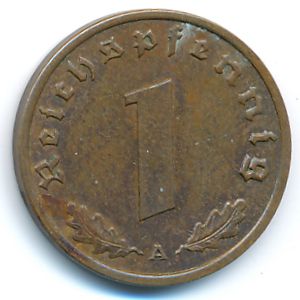 Третий Рейх, 1 рейхспфенниг (1939 г.)