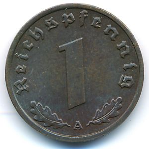 Третий Рейх, 1 рейхспфенниг (1939 г.)