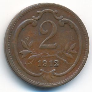 Австрия, 2 геллера (1912 г.)