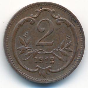 Австрия, 2 геллера (1912 г.)