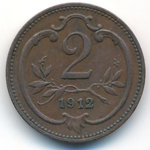 Австрия, 2 геллера (1912 г.)