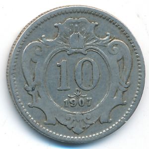 Австрия, 10 геллеров (1907 г.)