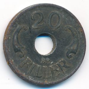 Венгрия, 20 филлеров (1941 г.)