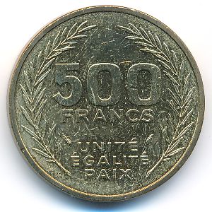Djibouti, 500 francs, 1991