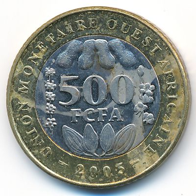 West African States, 500 francs, 2005