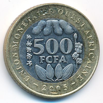 West African States, 500 francs, 2005