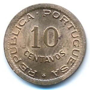 Angola, 10 centavos, 1949