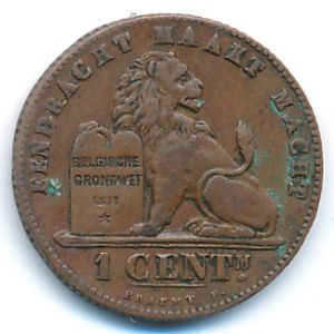 Бельгия, 1 сентим (1901 г.)