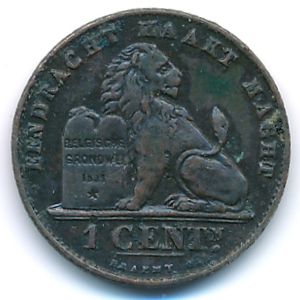 Бельгия, 1 сентим (1907 г.)