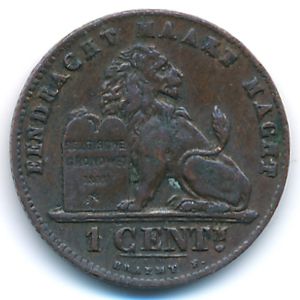 Бельгия, 1 сентим (1907 г.)