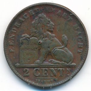 Бельгия, 2 сентима (1911 г.)