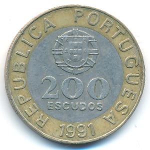Португалия, 200 эскудо (1991 г.)