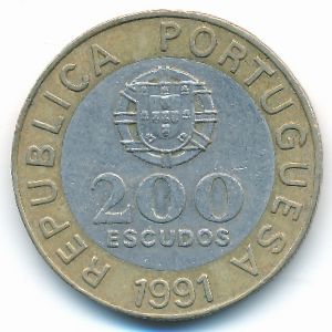 Португалия, 200 эскудо (1991 г.)