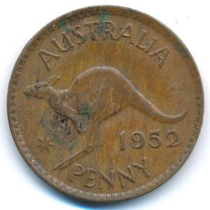 Австралия, 1 пенни (1952 г.)