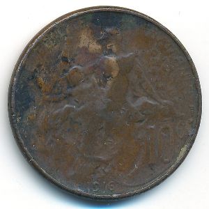 France, 10 centimes, 1916