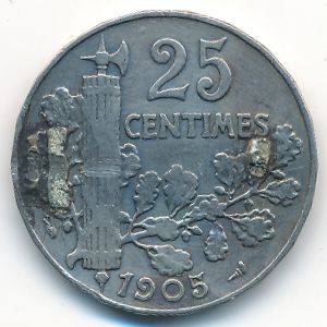 France, 25 centimes, 1905