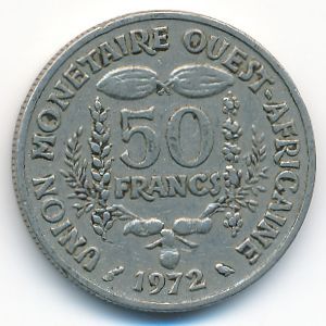 Западная Африка, 50 франков (1972 г.)