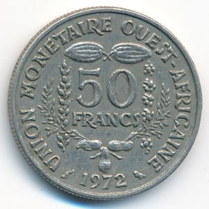 Западная Африка, 50 франков (1972 г.)