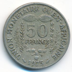 Западная Африка, 50 франков (1975 г.)