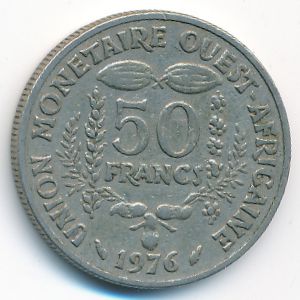 Западная Африка, 50 франков (1976 г.)