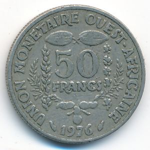 Западная Африка, 50 франков (1976 г.)