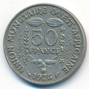 Западная Африка, 50 франков (1976 г.)