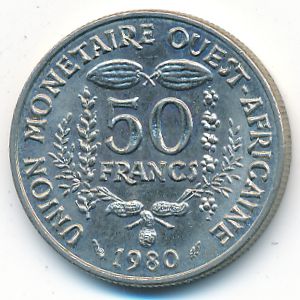 Западная Африка, 50 франков (1980 г.)