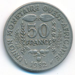 Западная Африка, 50 франков (1982 г.)