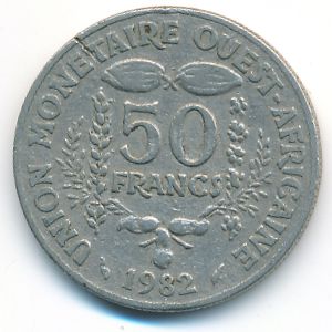 Западная Африка, 50 франков (1982 г.)