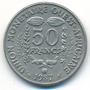 Западная Африка, 50 франков (1987 г.)