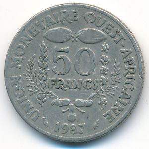 Западная Африка, 50 франков (1987 г.)