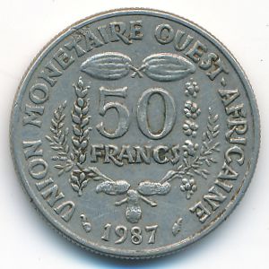 Западная Африка, 50 франков (1987 г.)