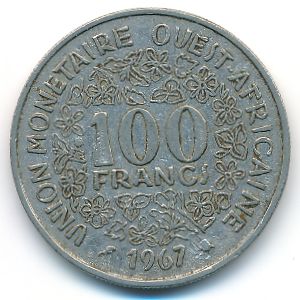 Западная Африка, 100 франков (1967 г.)