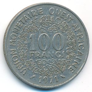 Западная Африка, 100 франков (1971 г.)