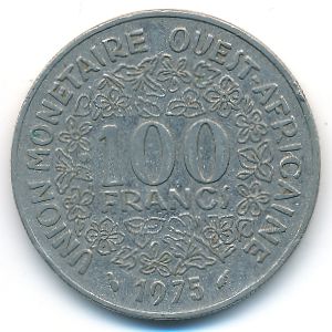 Западная Африка, 100 франков (1975 г.)